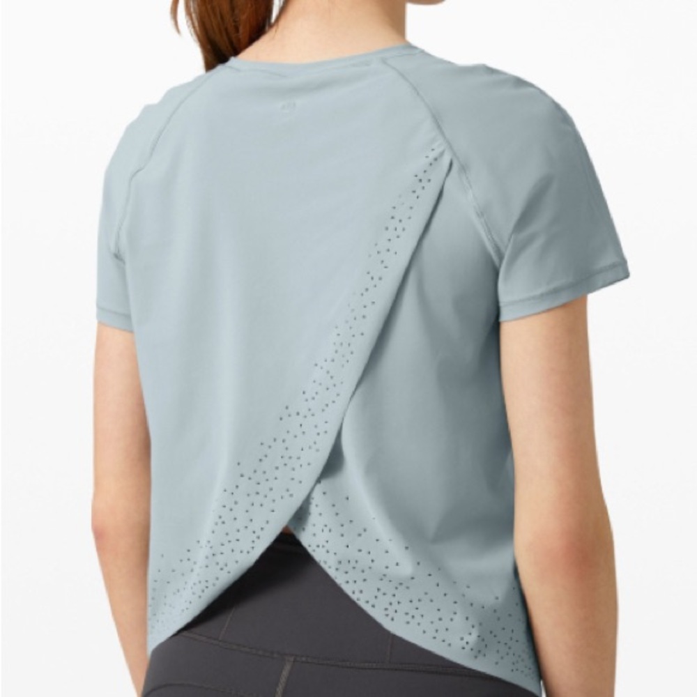 lululemon athletica Quick Pace Short Sleeve Top in Blue Cast